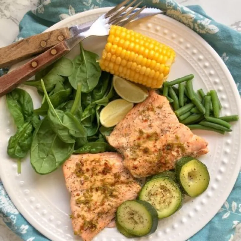 Instant Pot Salmon with Lime and Chilli Butter