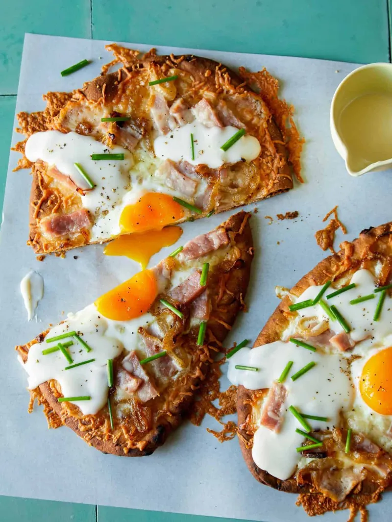 Croque Madame Flatbreads