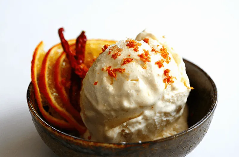 Orange-Chilli-Ricotta Frozen Yogurt