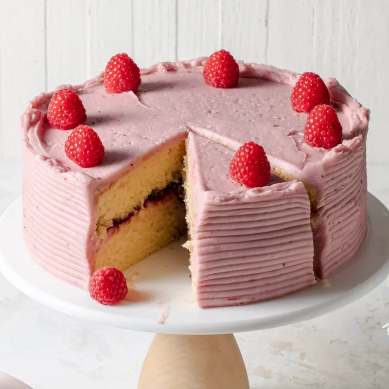 Almond Raspberry Cake