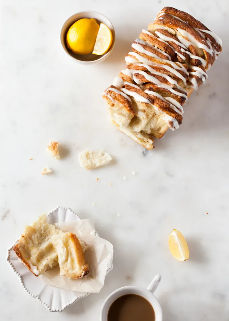 Lemon Brioche Pull-Apart Bread