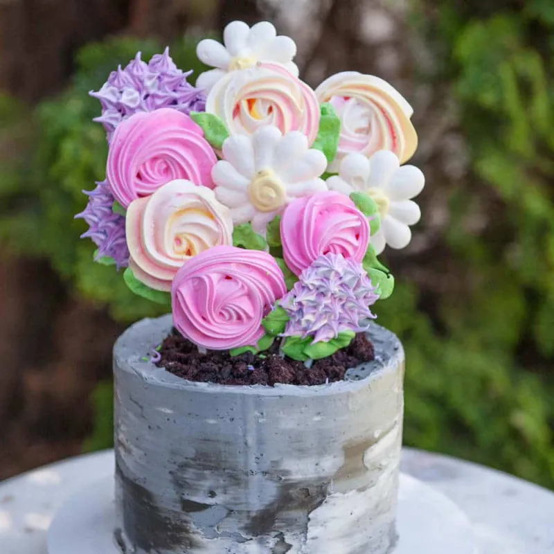 Meringue Pop Flower Pot Cake Recipes