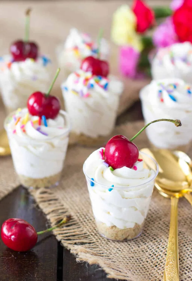 Cake Batter Cheesecake Dessert Shooters