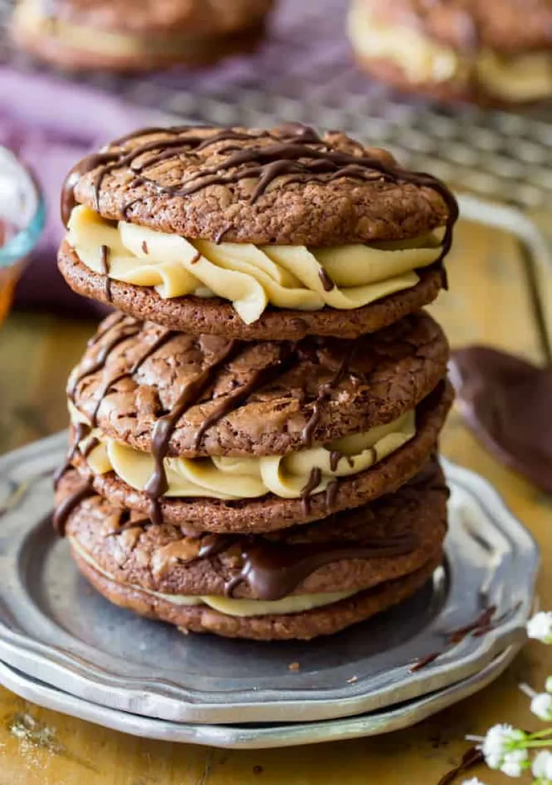 Chocolate Caramel Sandwich Cookies