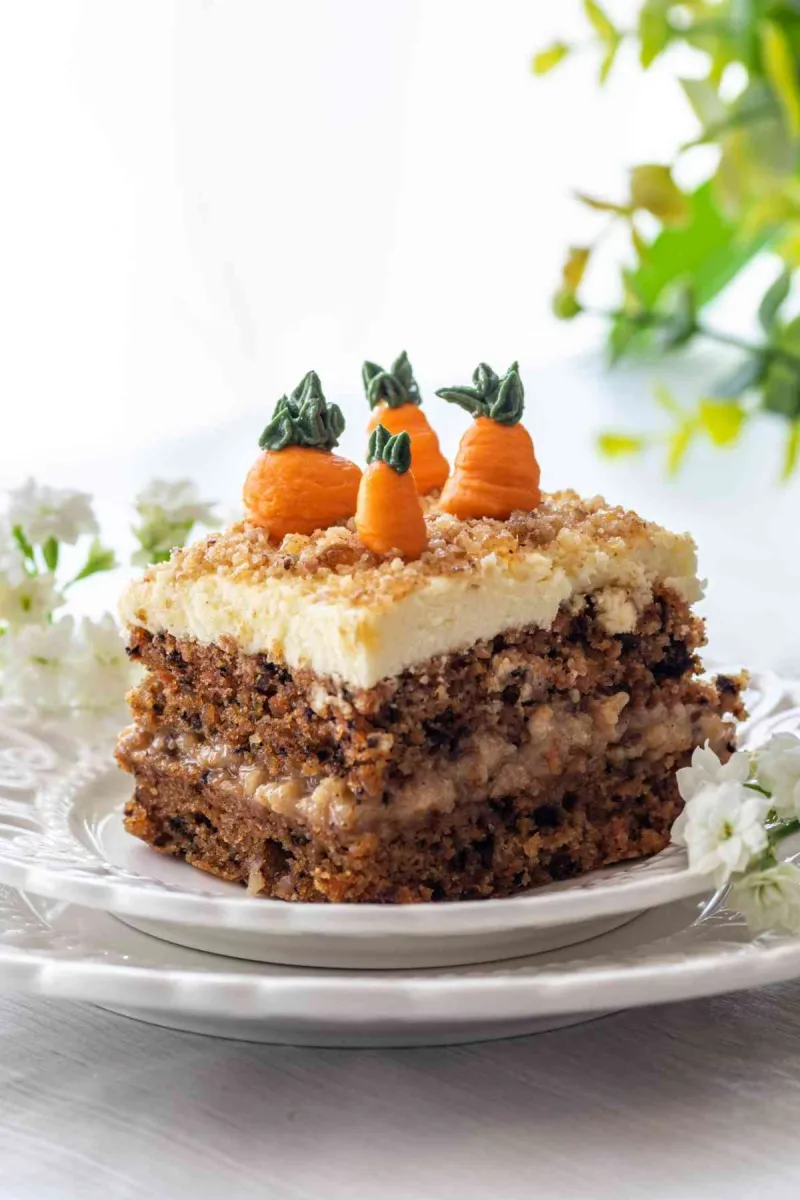 Double Layer Carrot Cake with Caramelised Walnuts Recipe