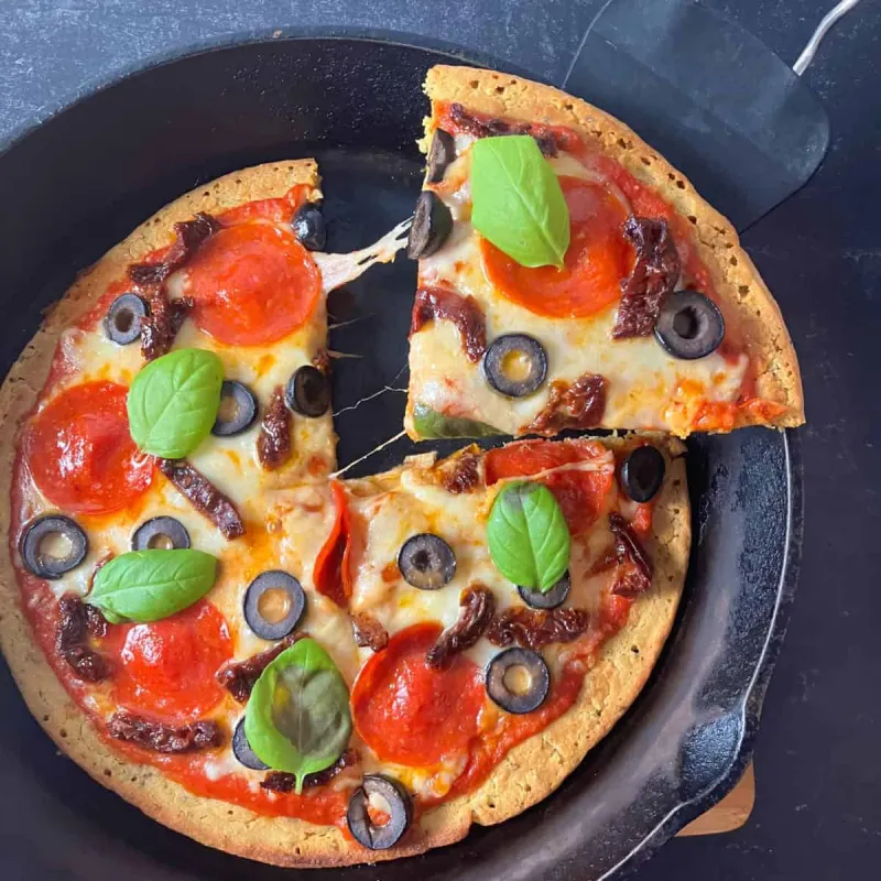 Chickpea Pizza Crust Recipe (Chickpea Flour Pizza Dough Base)