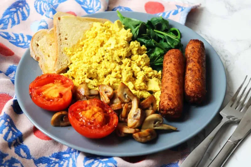 Vegan Full English Breakfast with Tofu Scramble
