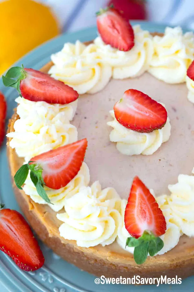 Instant Pot Strawberry Cheesecake