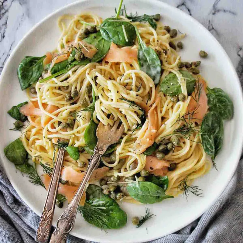 Smoked Salmon Spaghetti