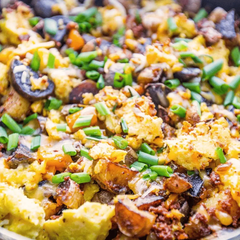 Cheesy Chorizo Egg and Potato Skillet