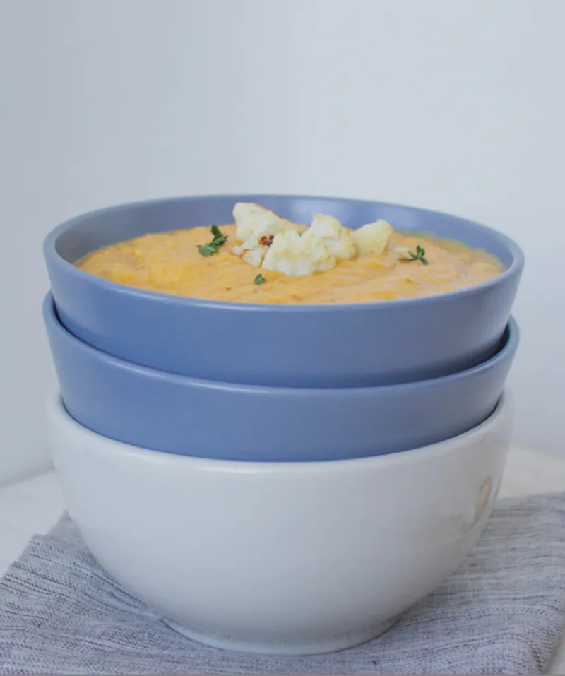 Simple Sweet Potato Cauliflower Soup