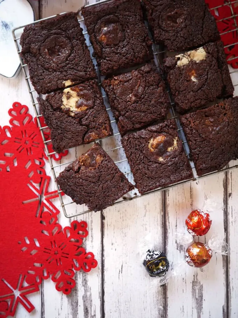 Lindt Lindor Festive Brownies
