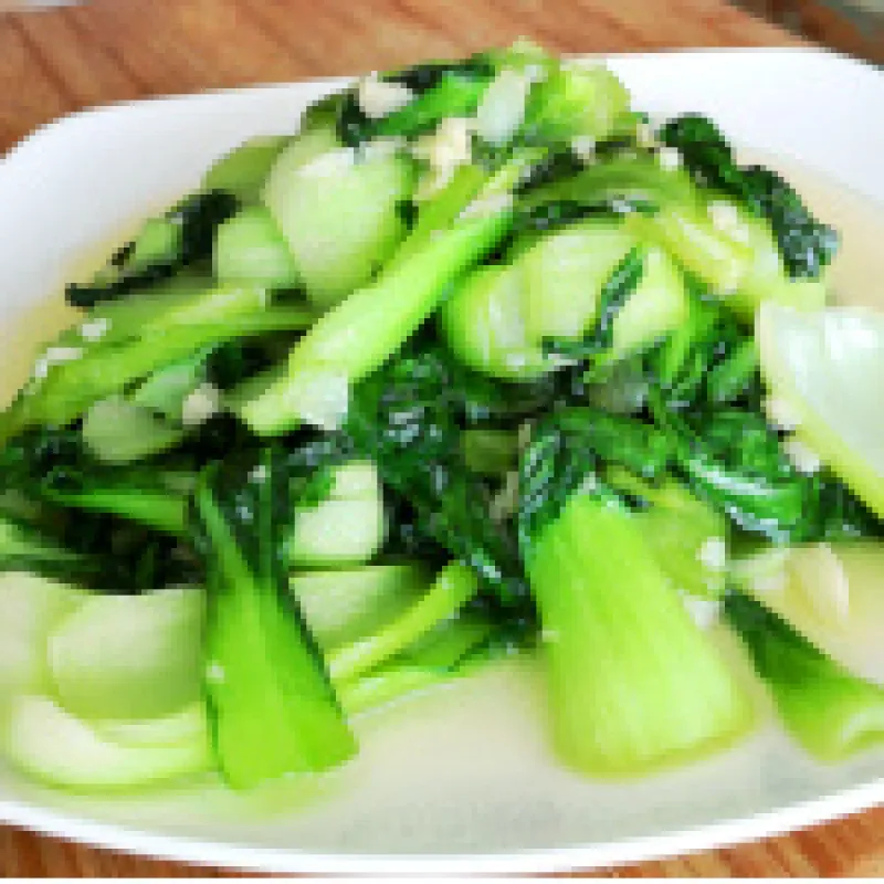 Stir fry Chinese vegetables with garlic