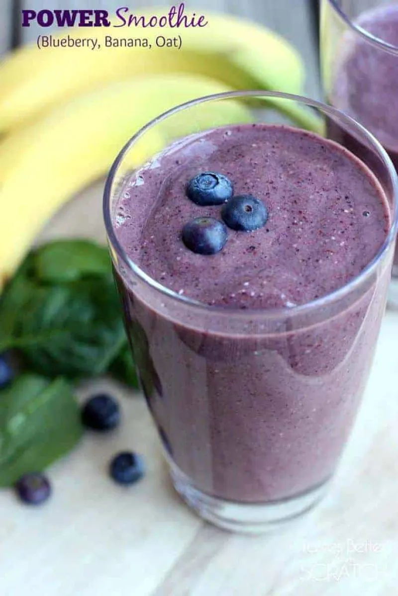 Power Smoothie (Blueberry, Banana, Oat)