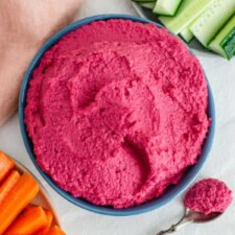 Easy Roasted Beet Hummus Recipe To Brighten Your Plate