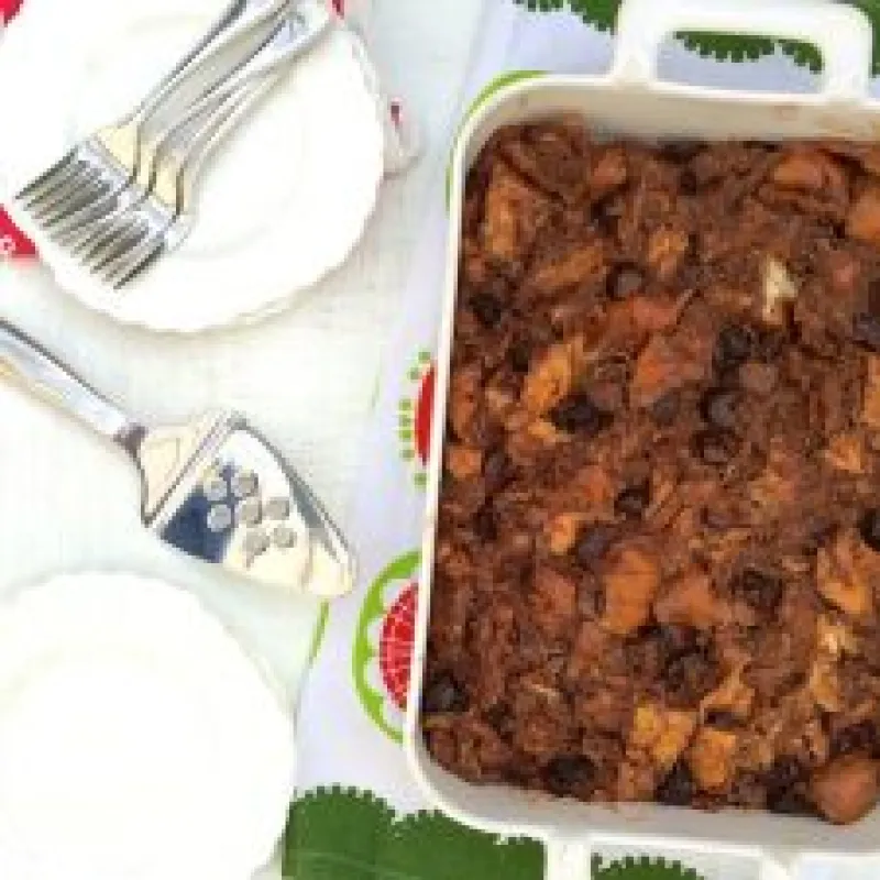 Chocolate Figgy Bread Pudding
