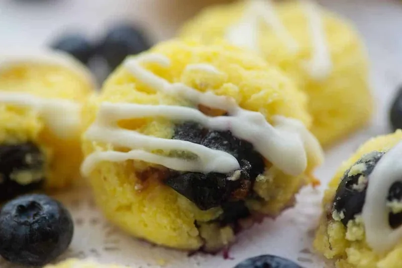 Keto Lemon Cookies with Blueberries