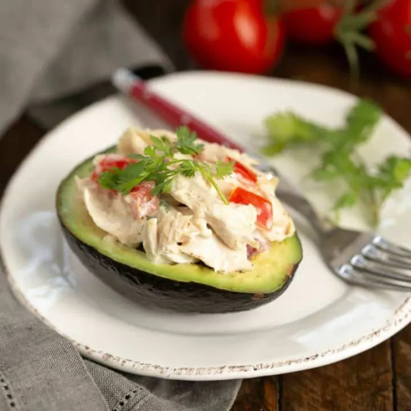 Southwestern Chicken Stuffed Avocados