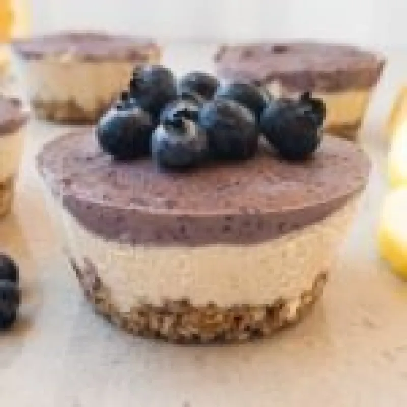 Vegan Blueberry Lemon Cheesecake (no bake)