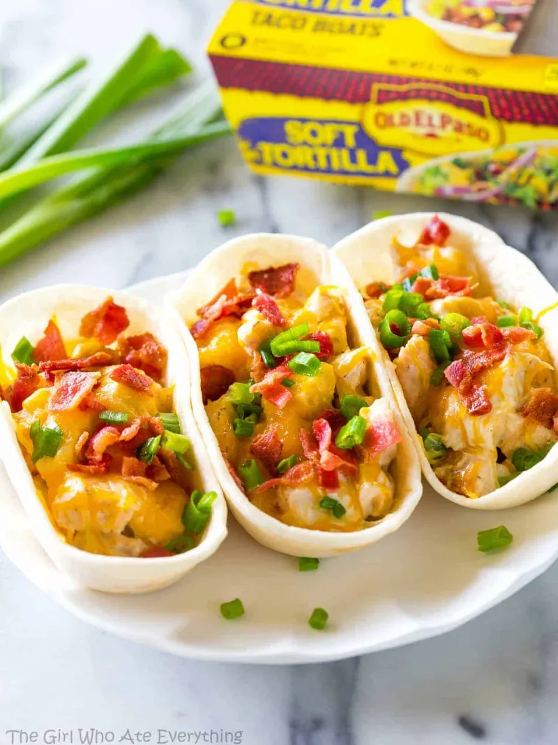 Chicken Ranch Bacon Taco Boats