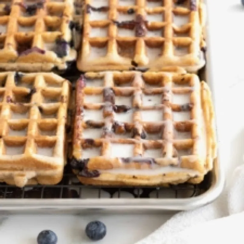 Blueberry Cake Waffles