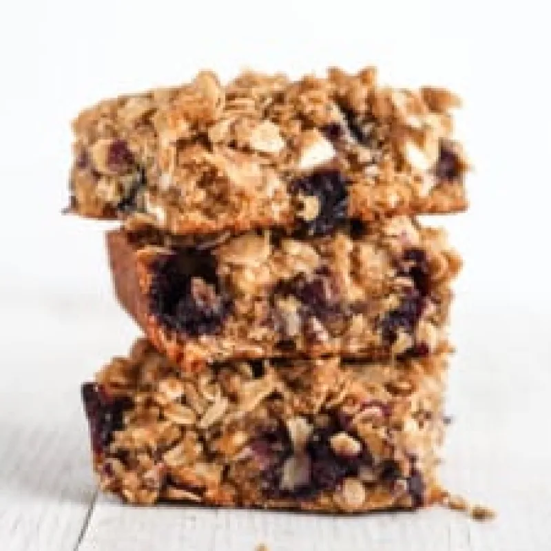 Brown Butter Blueberry White Chocolate Oat Bars