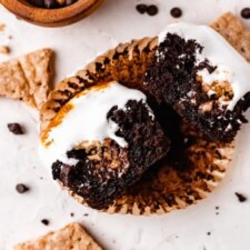 Best Ever S'mores Cupcakes (Eggless + Gluten Free!)