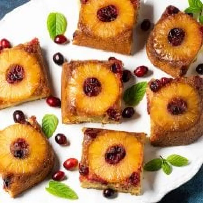 Cranberry Pineapple Upside-Down Cake