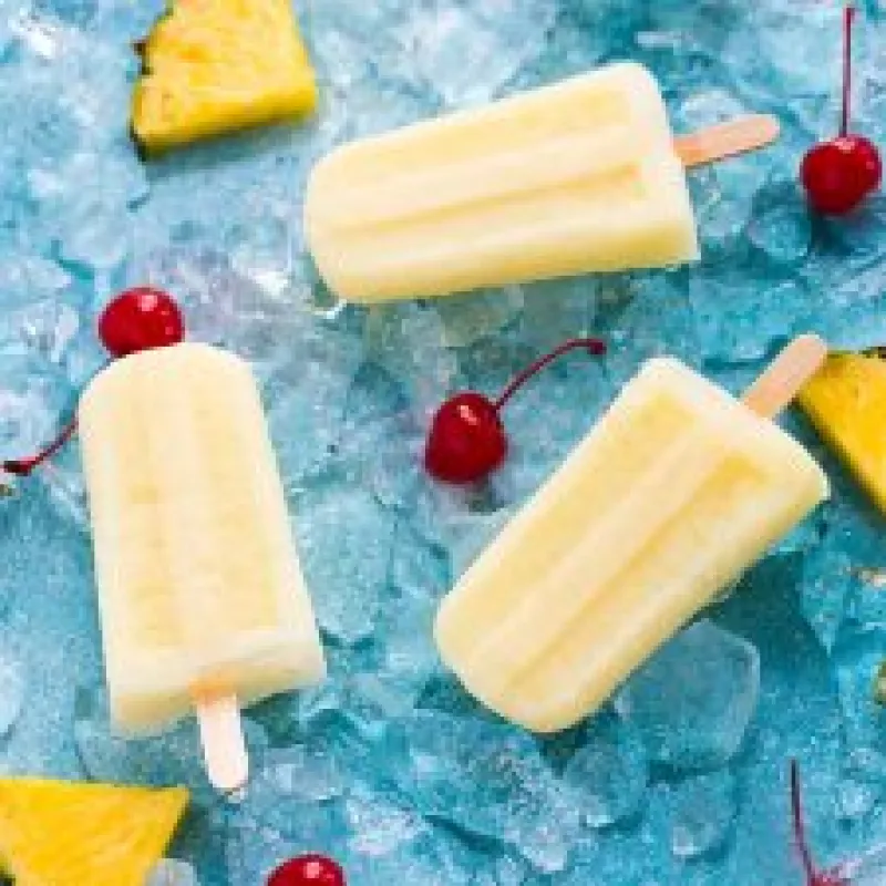 Piña Colada Popsicles