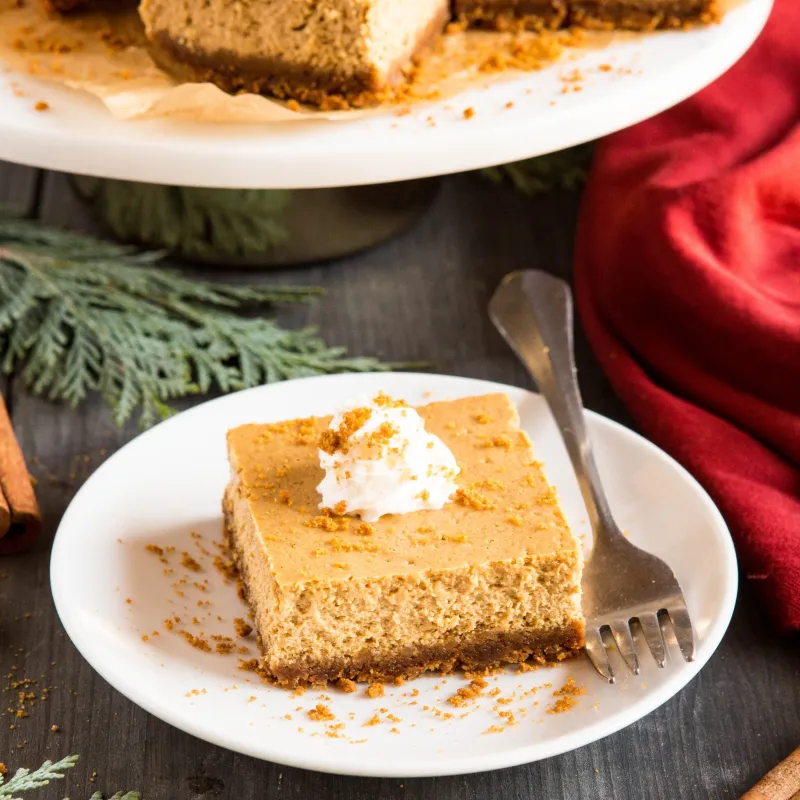 Gingerbread Cheesecake Bars