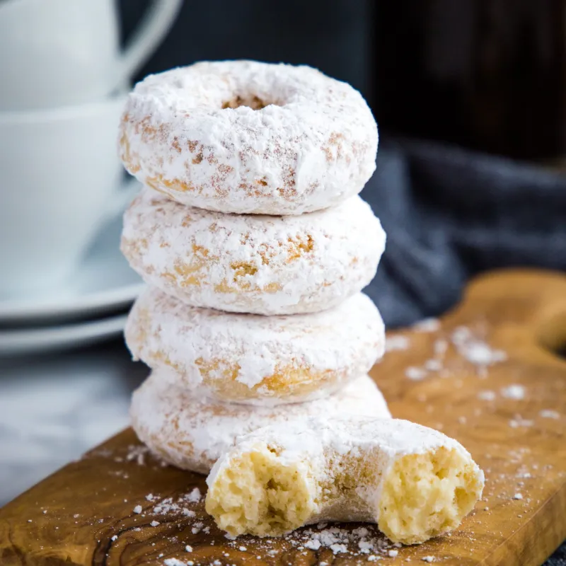 Old Fashioned Powdered Sugar Donuts