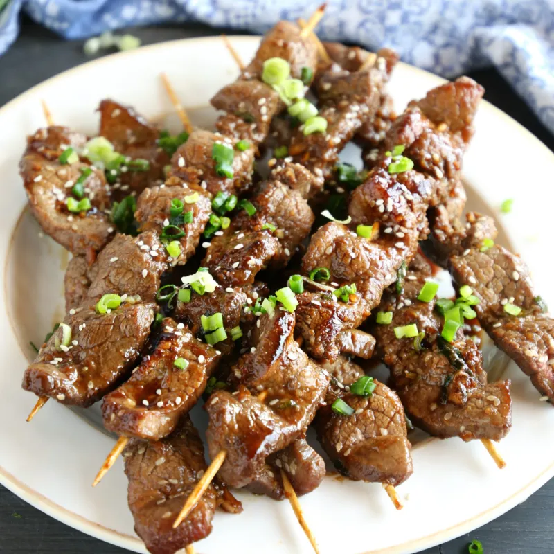 Best Ever Korean Barbecue Beef Skewers