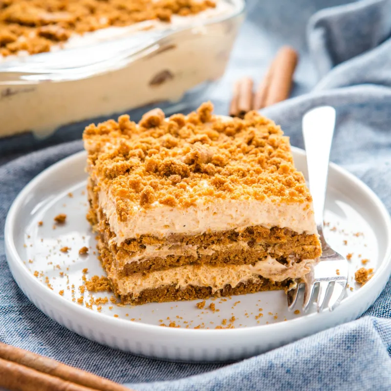 No Bake Gingerbread Pumpkin Icebox Cake
