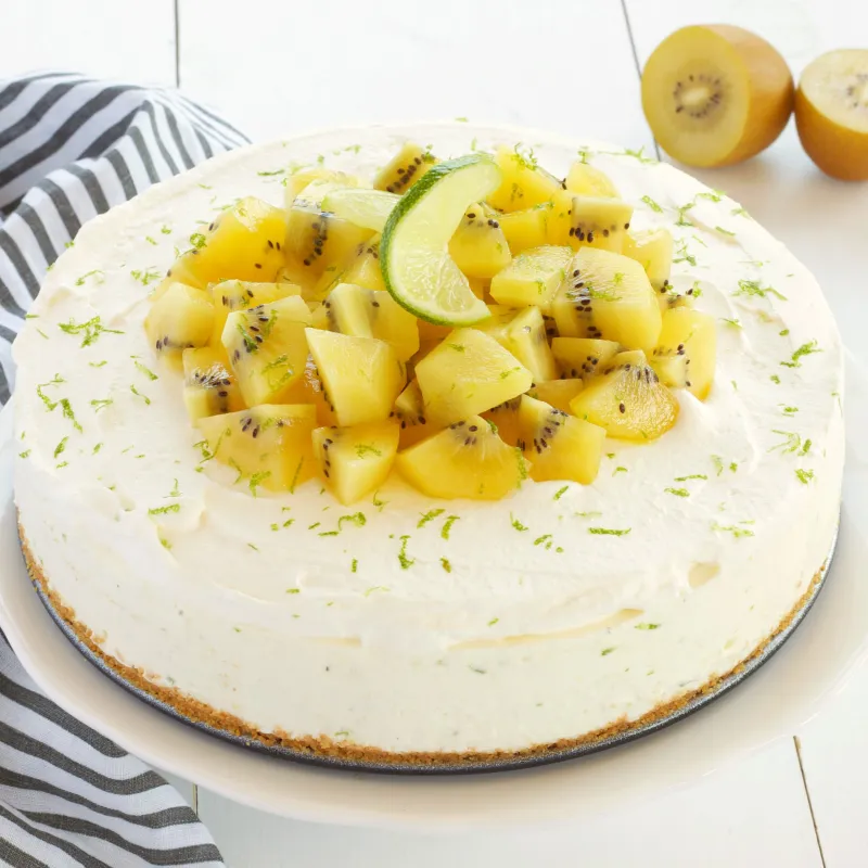 Kiwi Lime No-Bake Cheesecake
