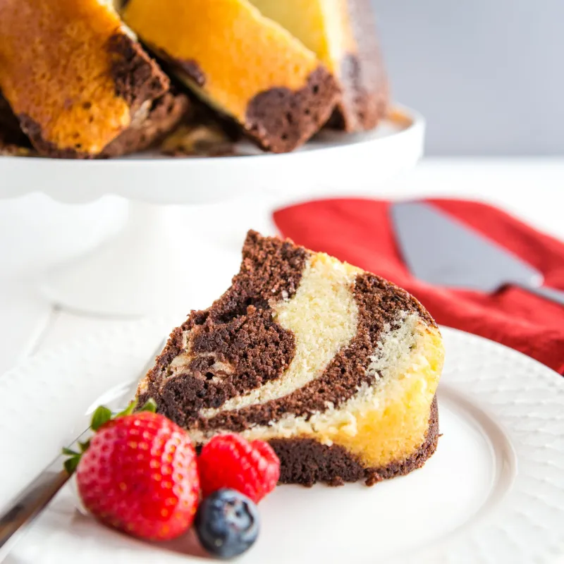 Chocolate Vanilla Marble Pound Cake