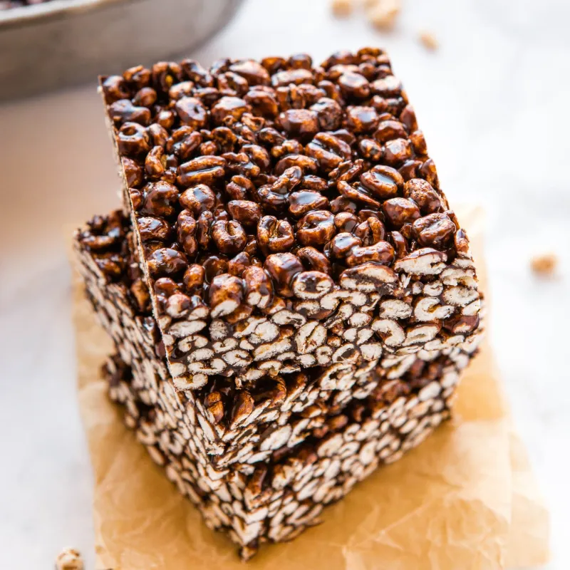 Chocolate Puffed Wheat Square