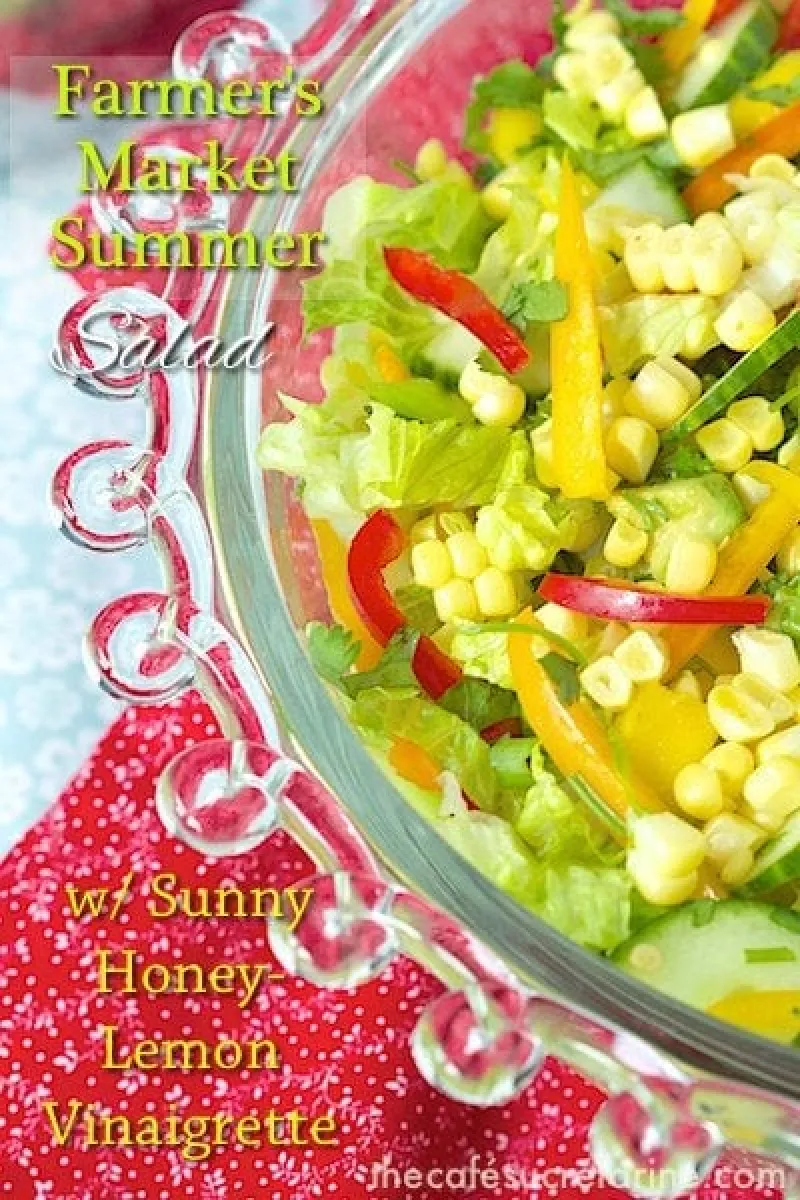 Farmer's Market Salad with Sunny Honey Vinaigrette