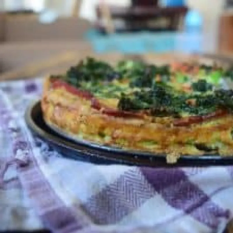 Paleo Quiche with a Sweet Potato Crust 