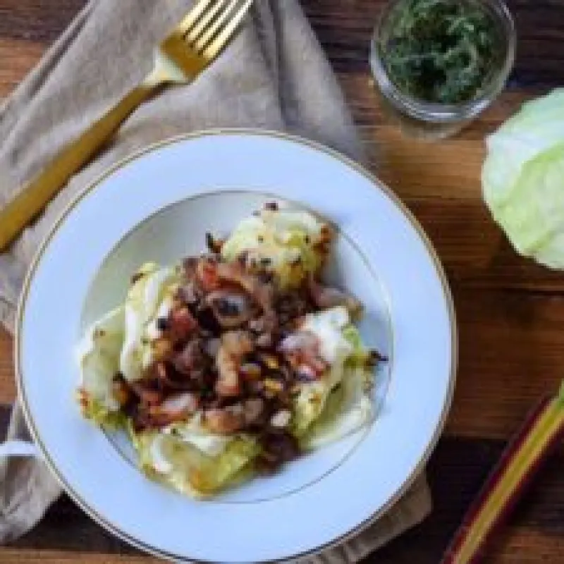 Bacon Ranch Stuffed Cabbage