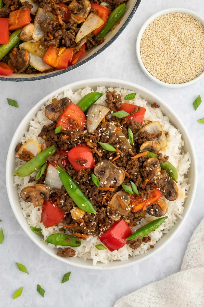 Healthy Ground Beef Stir Fry