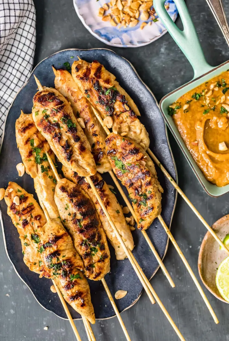 Easy Chicken Satay with Peanut Sauce