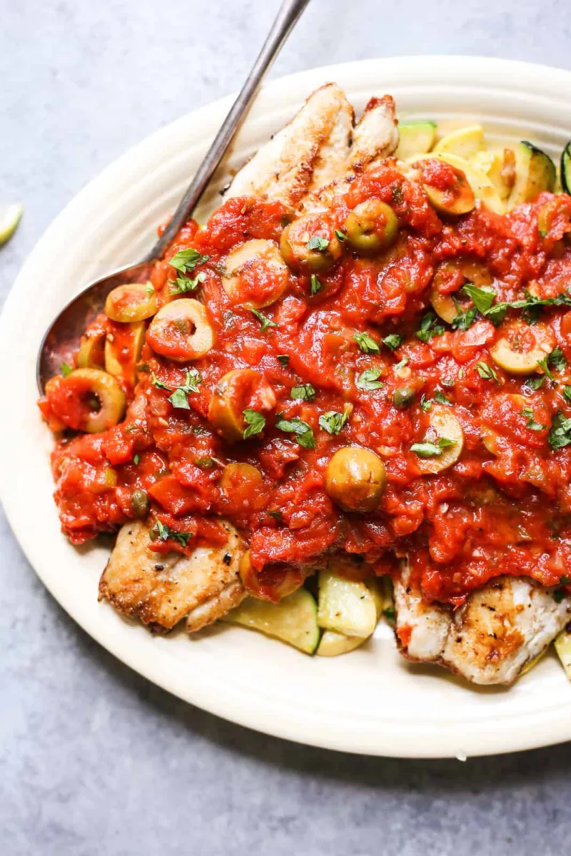 Red Snapper a la Veracruzana