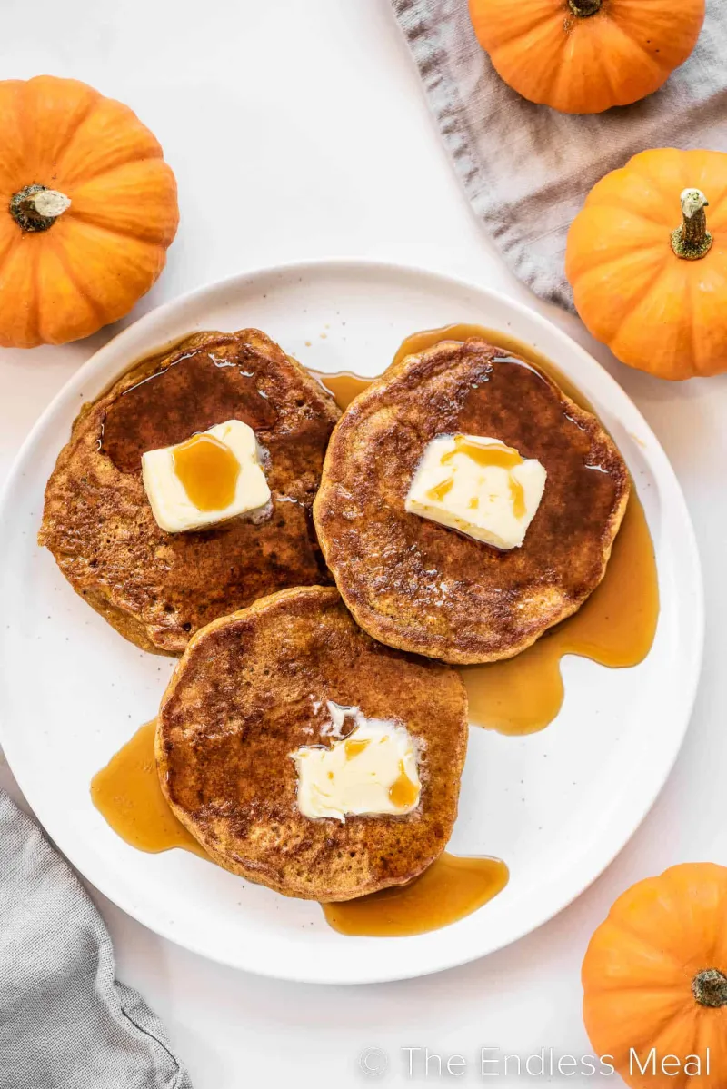 Pumpkin Pancakes (with real pumpkin and pumpkin spice)