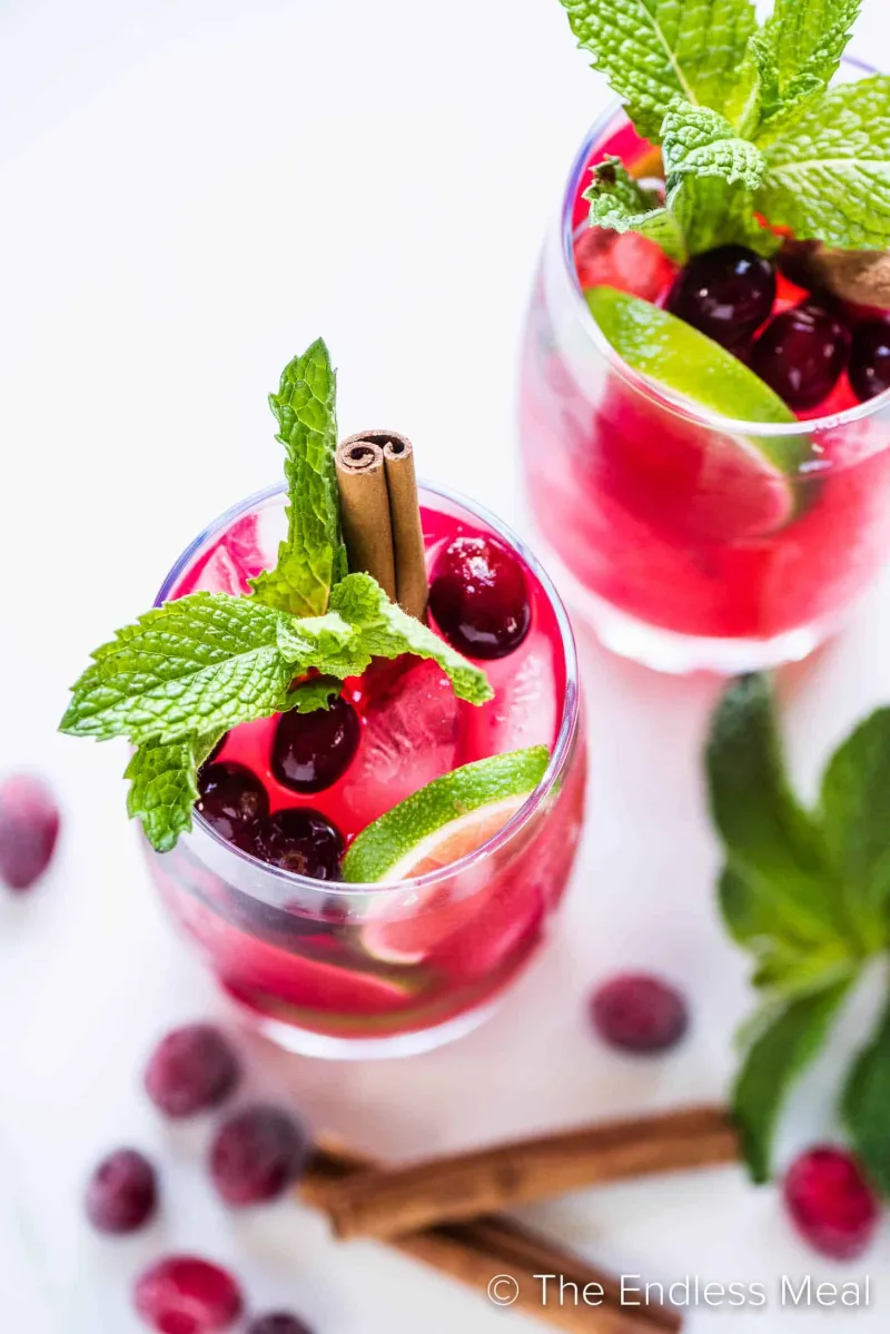 Christmas Cranberry Mojito