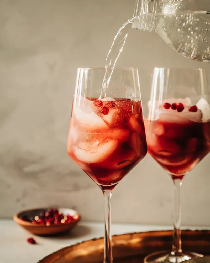 Pomegranate Pomander Spritz Mocktail