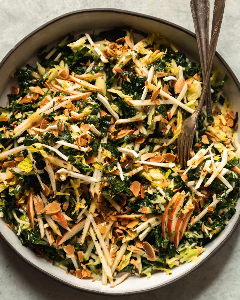 Chopped Apple, Kale & Parsnip Salad