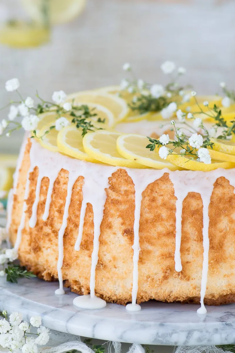 Lemon Angel Food Cake