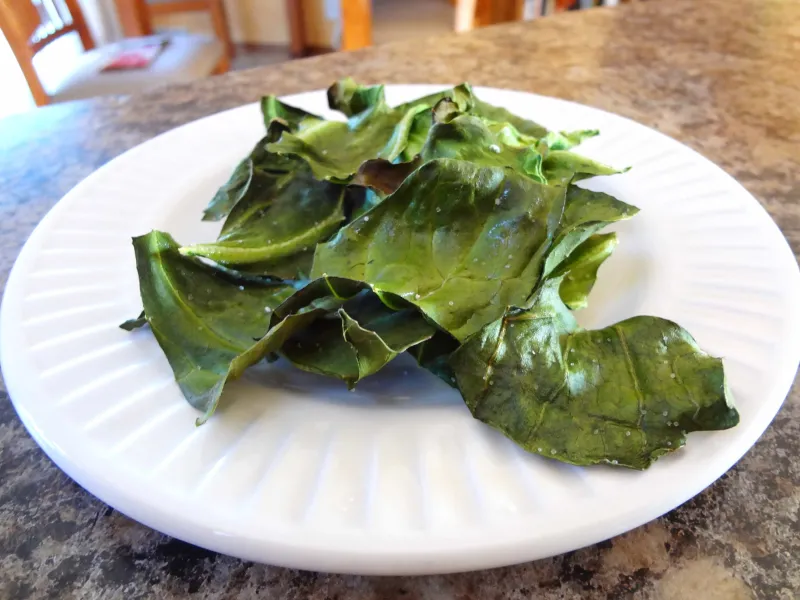 Easy Paleo Cajun Collard Chips (Vegan)