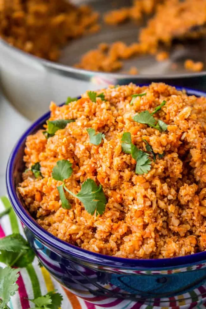 Spanish Cauliflower Rice (to eat with Mexican Food)