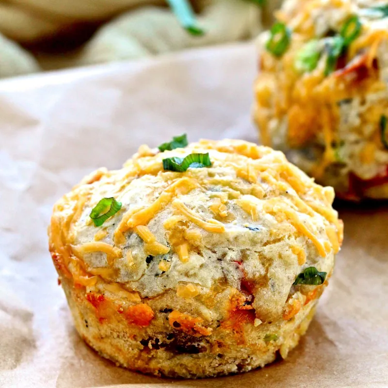 Savory Oatmeal Breakfast Muffins (Gluten Free)